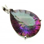 Mystic Topaz Gemstone Sterling Silver Pendant 02